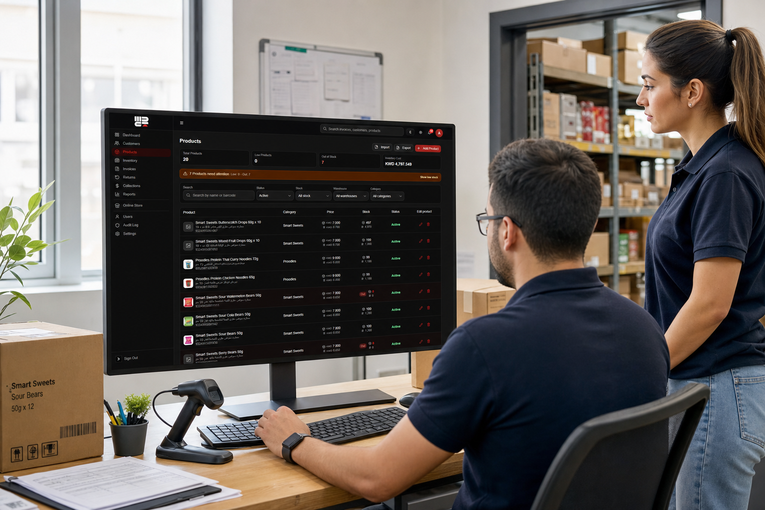 Warehouse visibility and reporting in one platform.